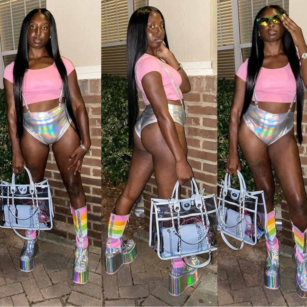 Holographic Rave Boots